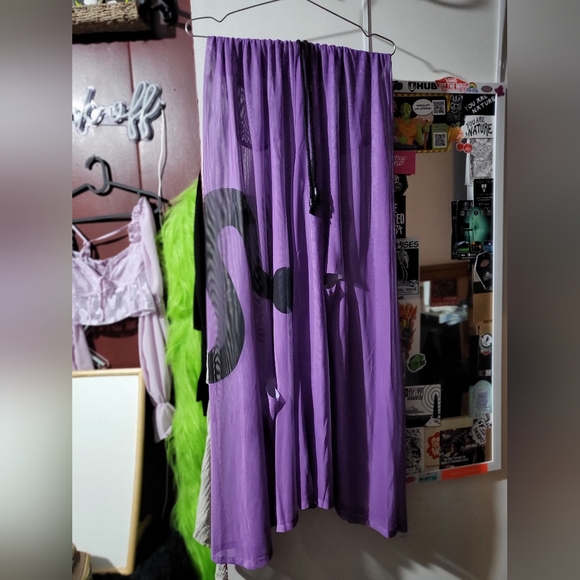 SKNDLSS Shein X purple snake mesh pants - Picture 2 of 7